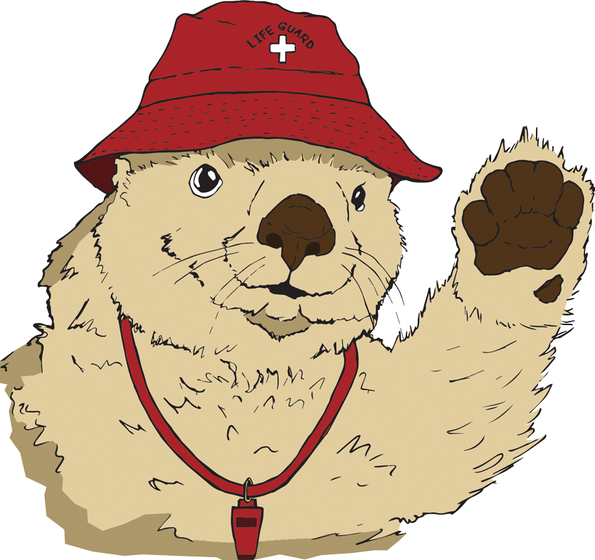 Otter Lifeguard Mascot